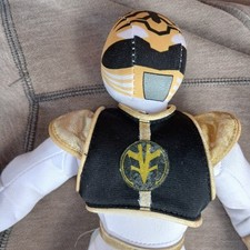 Rare Vintage Collectible Mighty Morphin Power Ranger White Stuffed Plush