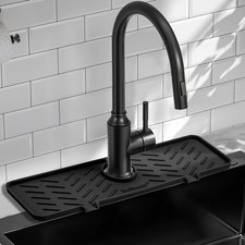 Silicone Faucet Mat for Kitchen Sink Gen 2 Splash Guard with Upgraded Outlet