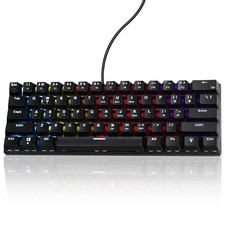60 Wired Mechanical Gaming Keyboard RGB Backlit Anti-Ghosting Compact 61-Key...