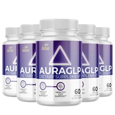 AURA GLP- Keto & Weight Support- 5 Bottles- 300 Capsules