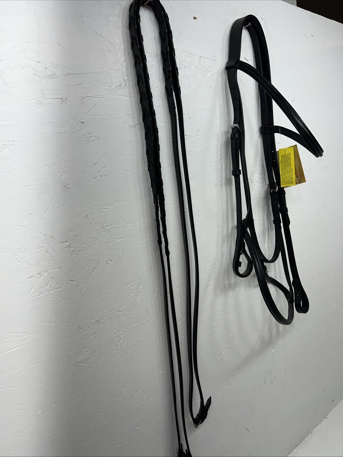 New Silver Fox Black Draft English Snaffle Bridle #20-8555-2 BB-35