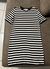 Michael Kors Womens Tee Shirt Dress Size M Black White Stripe Cotton