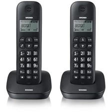BRONDI CORDLESS GALA TWIN DUOS DIG.DECT GAP PER ANZIANI NUOVO ECO BLACK NERO