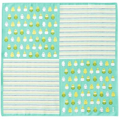 Small Cloth Furoshiki 50cm Parakeet Row Eme Blue