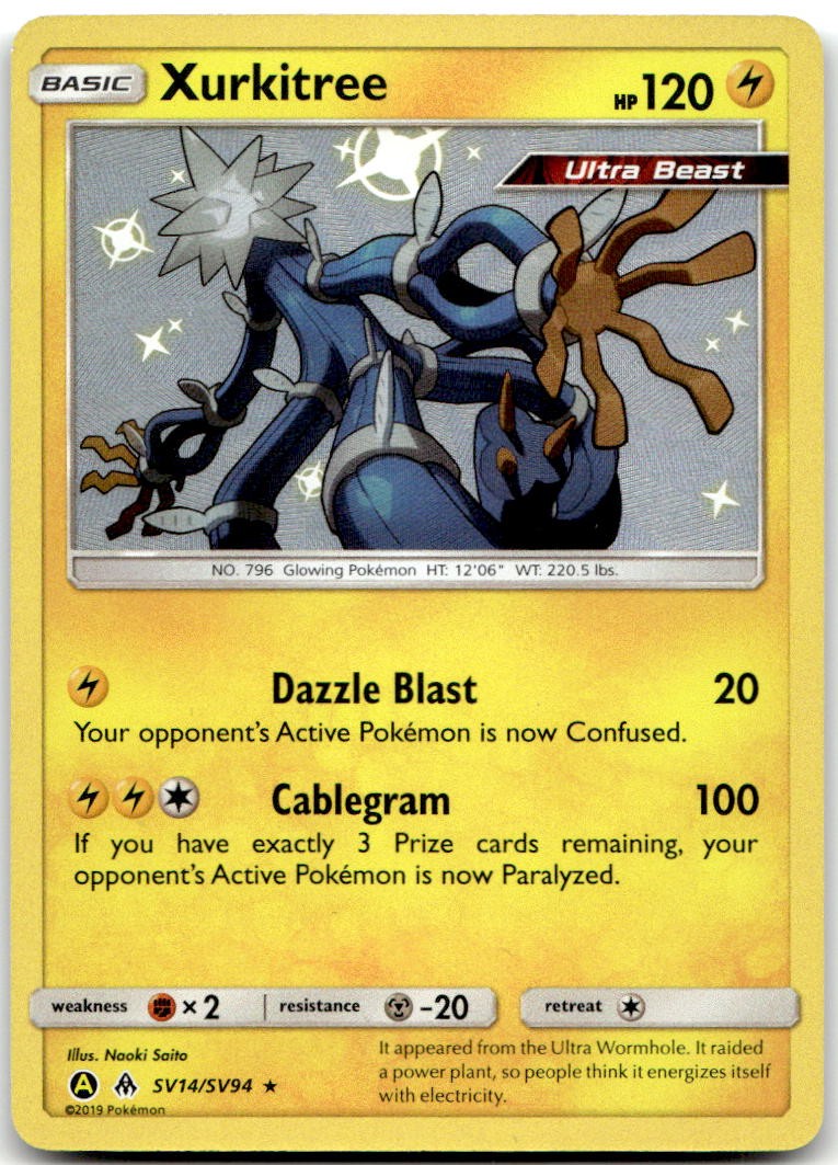 XURKITREE SV14/SV94 -- NM/M -- HIDDEN FATES SHINY VAULT POKEMON HOLO --