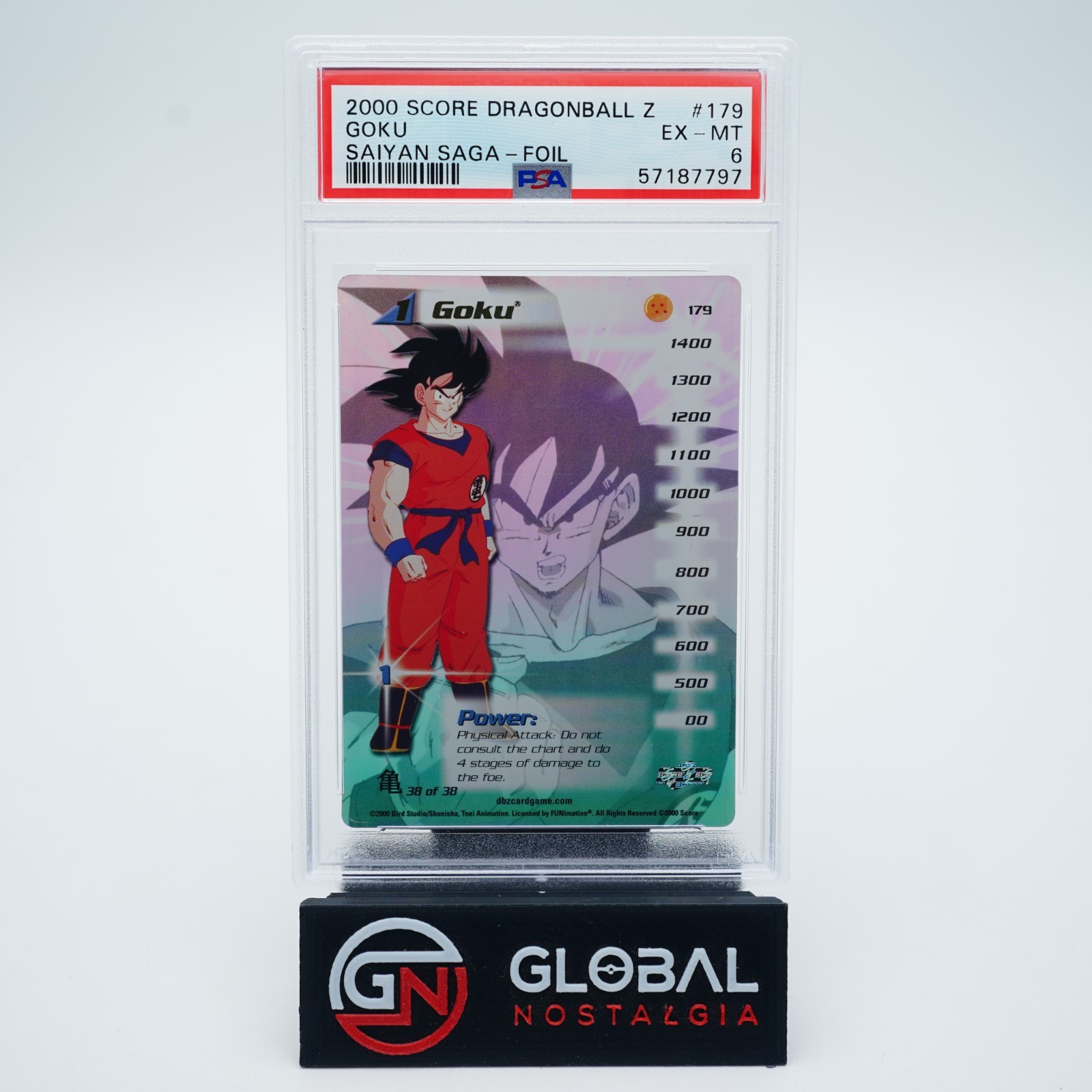 Goku 2000 Score Dragonball Z Saiyan Saga Foil #179 PSA 6