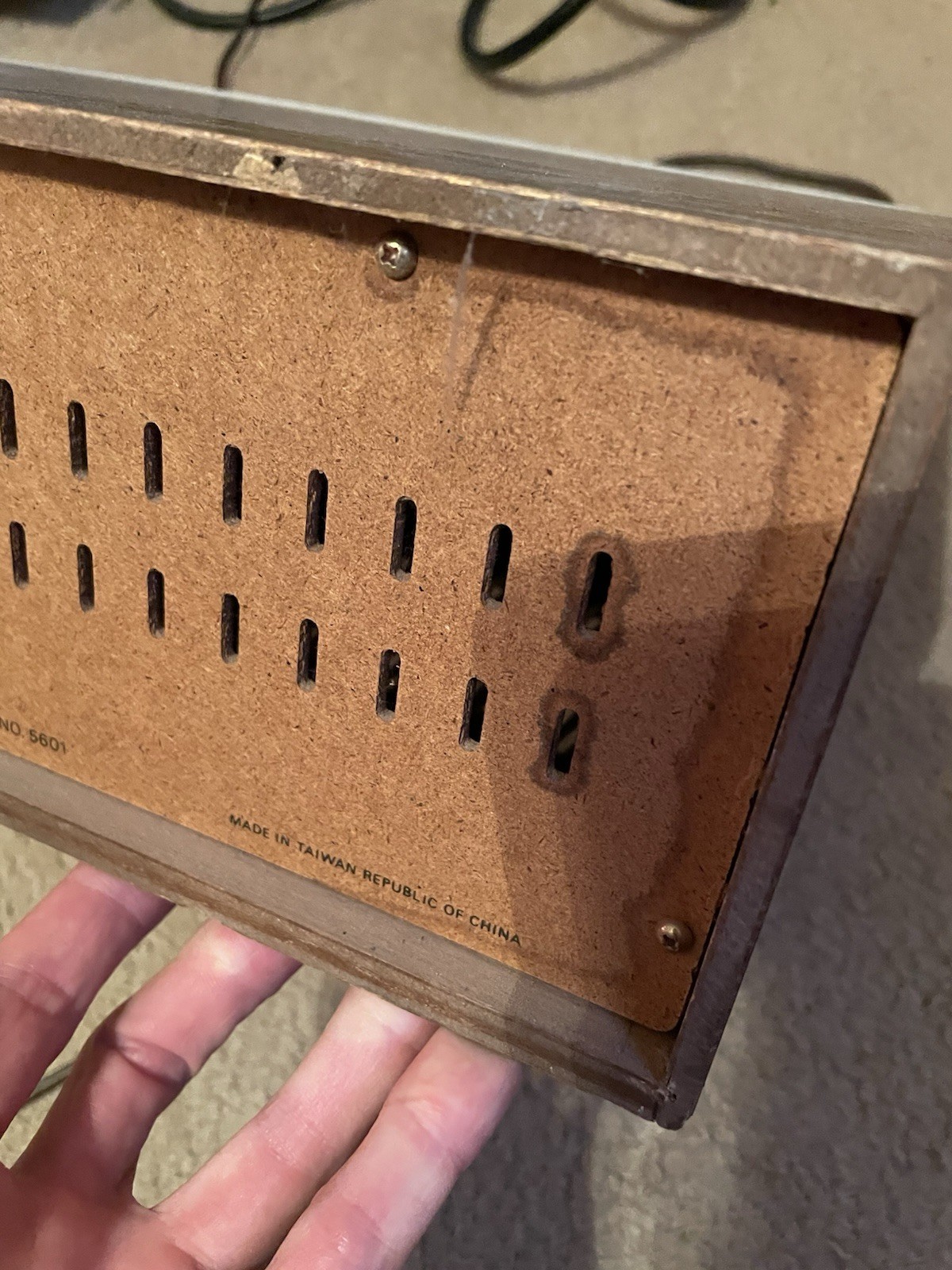 Soundesign Model 5601 AM/FM Stereo Receiver Cassette Recorder Woodgrain-parts