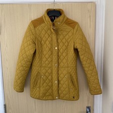 Joules Newdale Quilted Jacket Ladies Size 12 Yellow