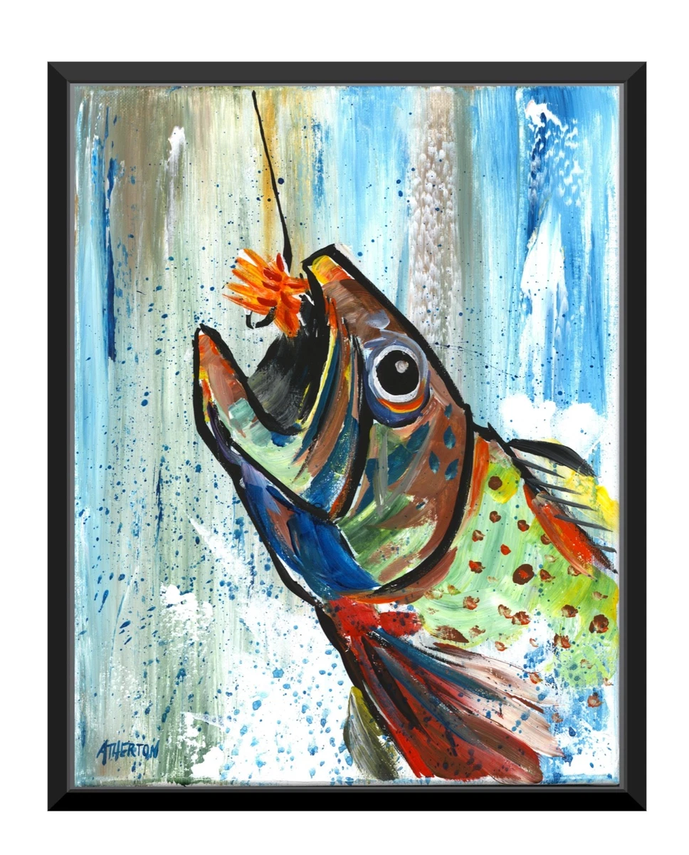 Fly Fishing Painting In Art Paintings for sale | eBay