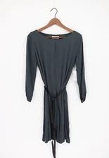 VELVET By Graham & Spencer Elise Long Sleeve Dress Asteroid S $184 A1