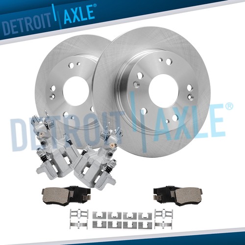 260mm Rear Disc Rotors Calipers Brake Pads for 20032007 Honda Accord