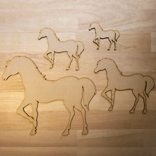Large Wooden Farm Horse Shapes MDF 10-60cm 3mm 6mm Thick Sign Craft Laser Cut