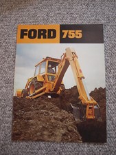 Ford 755 Tractor Loader Backhoe Color Brochure 16 pg. Original MINT '79