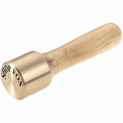 Shop Fox D2810 Brass Head Mallet 12-Ounce Wood Chisel Set 