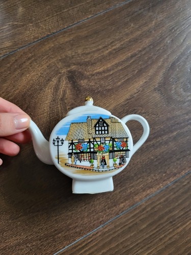 Regency Ceramic Miniature Tea Pot Groceries Shop Design X 2 - Picture 4 of 8