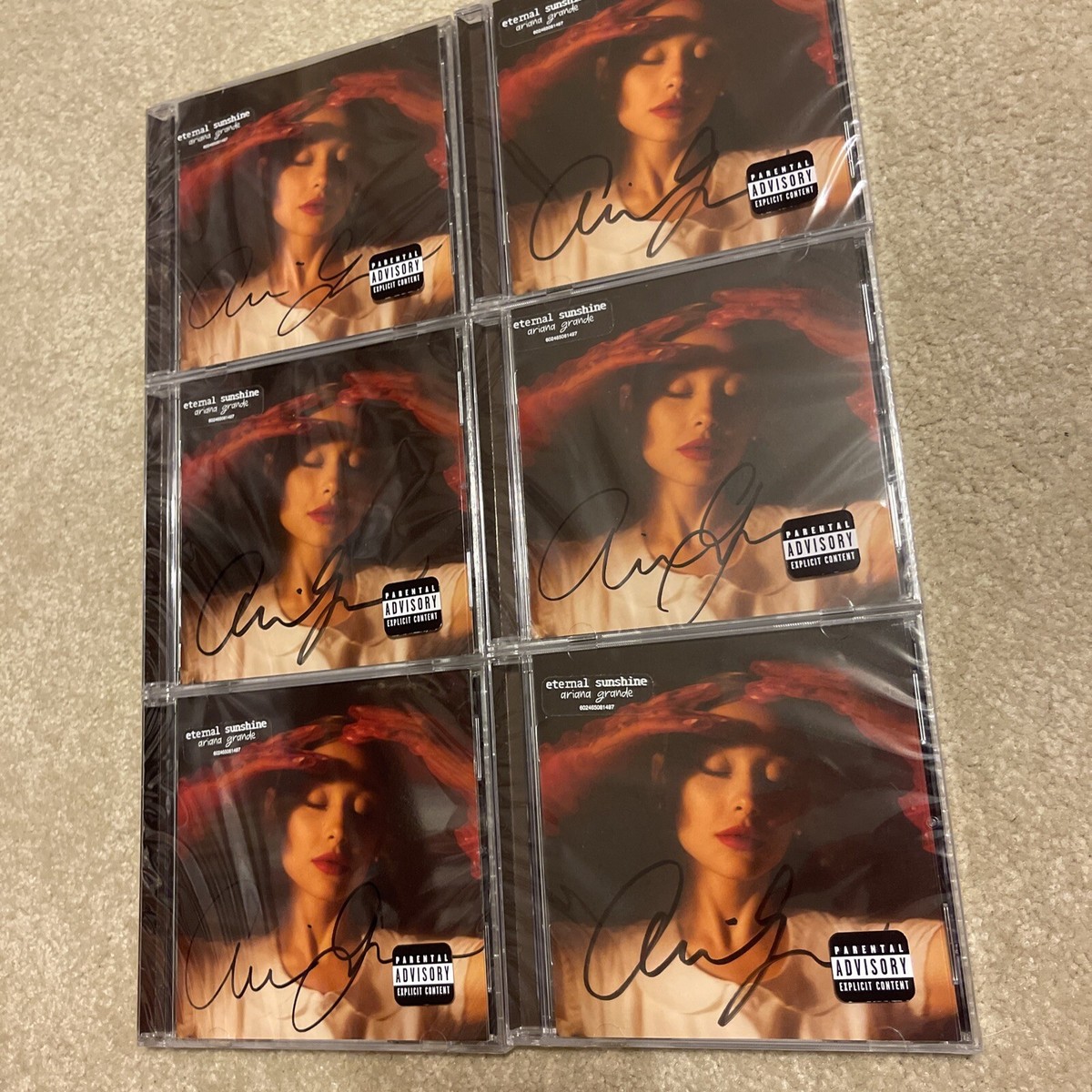 Rare Ariana Grande Eternal Sunshine Signed CD Full Signature