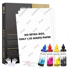 A-SUB Sublimation Ink and Paper - Sublimation Starter Kit for Inkjet Printer