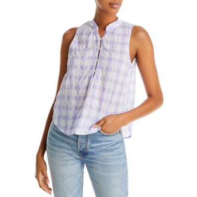 Bella Dahl Womens Plaid V-Neck Tank Pullover Top Shirt BHFO 0120
