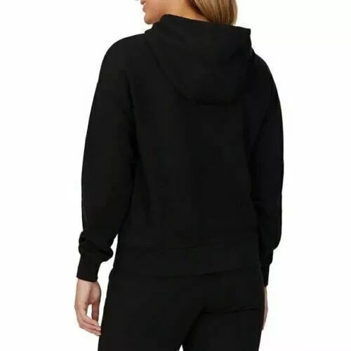 Felpa donna Fila pullover in pile con cappuccio NERO TAGLIA XXL