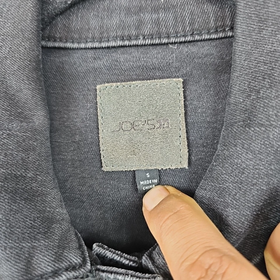 Joe's 牛仔卡车司机夹克女式 S 码破旧灰色休闲 — 第 4/4 张图片