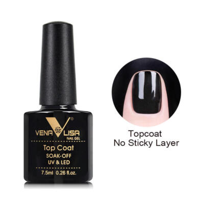 Top Coat Shellack UV & LED Polish Gel  Soak off UV-Nagellack Top Coat Neu 7,5ml