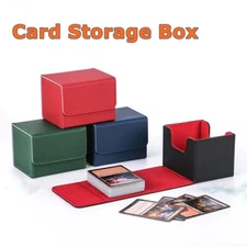 Collection PU Leather Deck Box Card Storage Box Card Case Trading Card Holder
