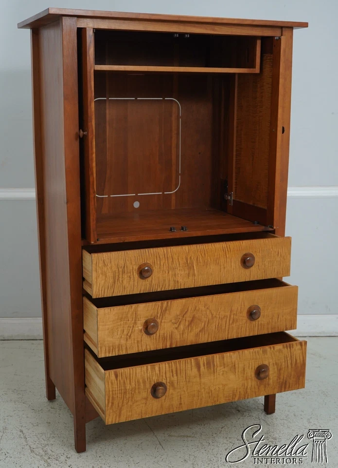 66707: STICKLEY Harvey Ellis Mission Cherry & Maple Armoire - Image 3 of 4