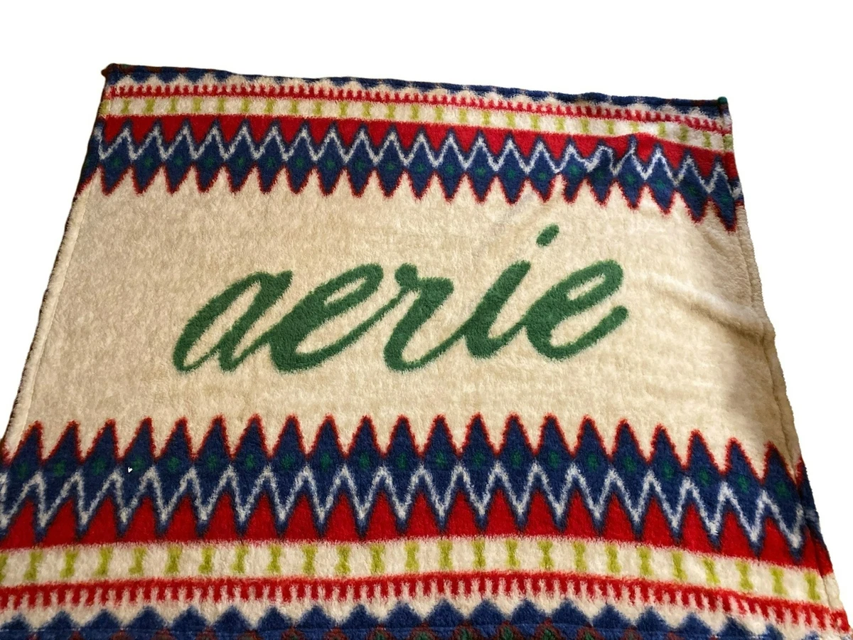NWT Aerie graphic print fleece throw American Eagle blanket eBay