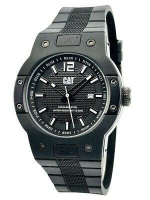 Caterpillar CAT N5.161.21.121 Black Polyurethane Strap Aluminium