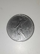 50 Lire Dio Vulcano 1957 del 1° Tipo Italia Repubblica SPL Rara