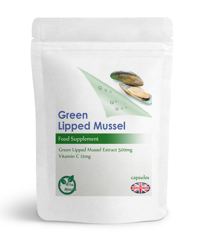 High Strength 500mg Green Lipped Mussel Extract - 60 Capsules - Joint Support UK