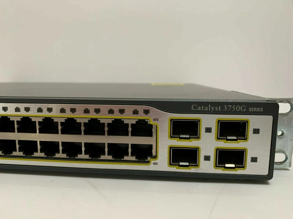 Cisco WS-C3750G-48TS-S 48 Gigabit Ports Layer 3 Switch 3750G-48TS-E ios 15.0 (2) - Image 2 of 2