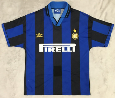Inter Milan 1995 - 1996 RARE vintage home Umbro shirt size M | eBay