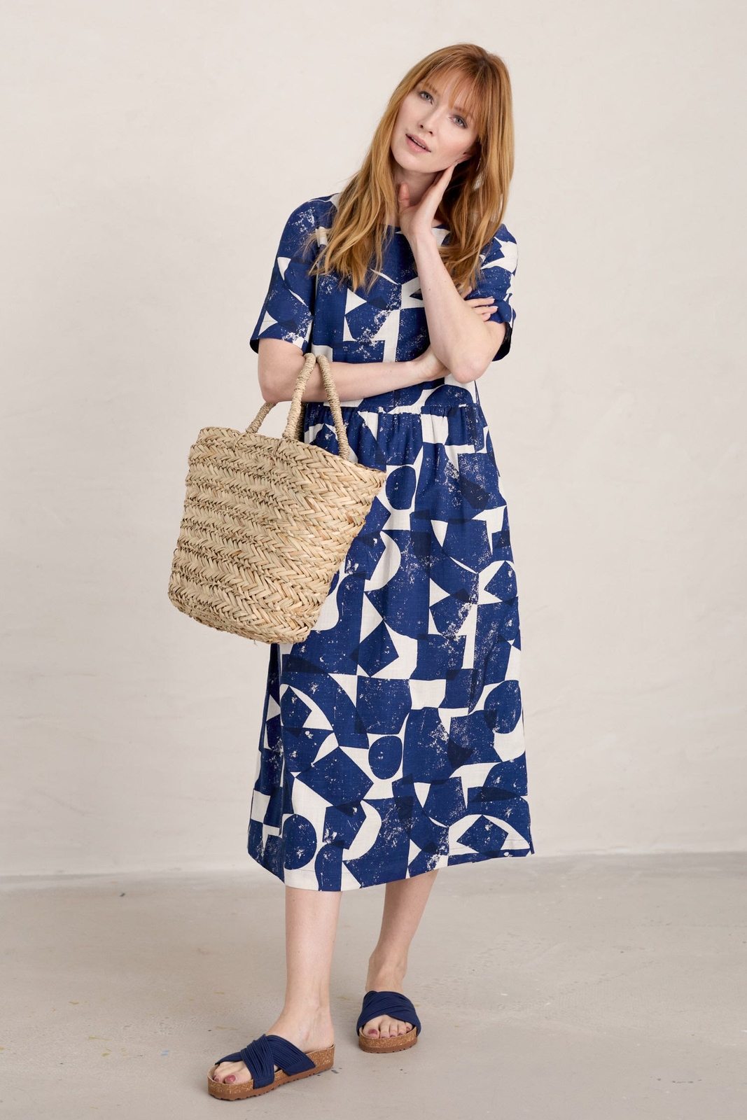 Seasalt Women's Dress natural Budehaven Midi Dress Regular