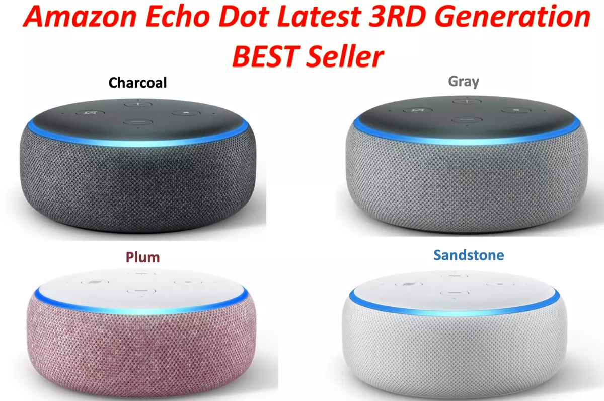 Echo Dot 3RD Generation With w/ Voice ALL COLORS | eBay