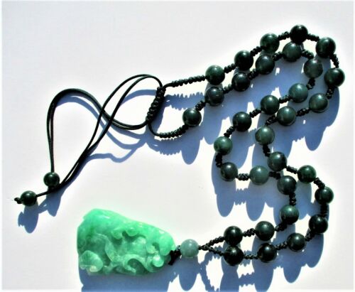 Chinese Jade Necklace & Pendant Apple Green Translucent Jade Pendant - Picture 4 of 8