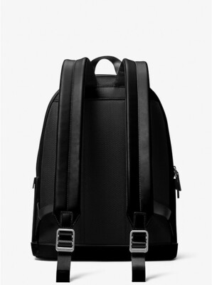 Michael Kors Cooper BLACK Pebbled Leather Commuter Backpack