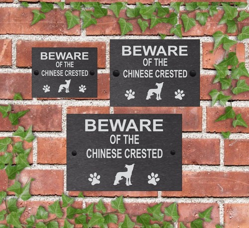 Beware of the Dog Slate Door Gate House Sign 3 Sizes All Breeds available A - C - Picture 28 of 34