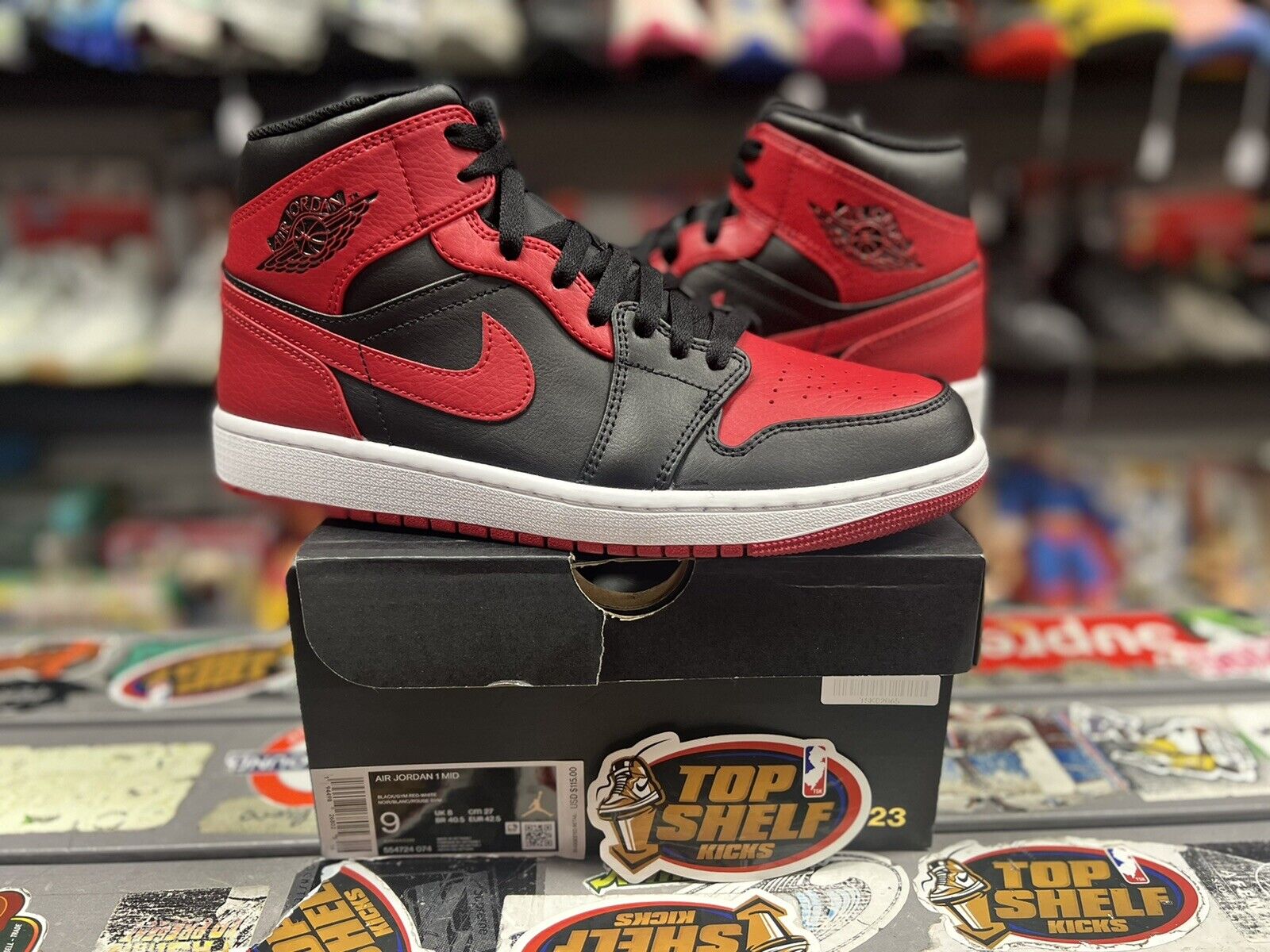 DS AIR JORDAN 1 MID BANNED BRED 