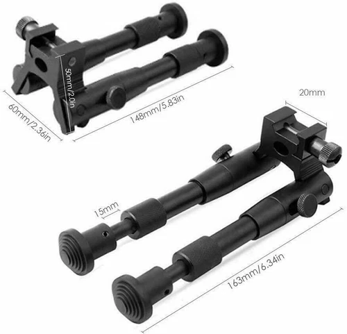 6Inch Adjustable Rifle Bipod with Swivel Stud Mount Fit Picatinny Rail - 第 11/20 張圖片