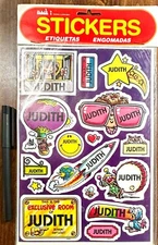 Judith Celebrity Mark 1 VTG Name Stickers Lot Scrapbooking Card Making