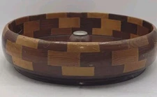 Vintage 1940's California Redwood Nut Cracker Bowl Standard Specialty Company