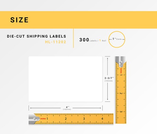Non-OEM Fits BROTHER DK-1202 Labels - (12) Rolls of 300 + (1) REUSABLE FRAME - Picture 3 of 7