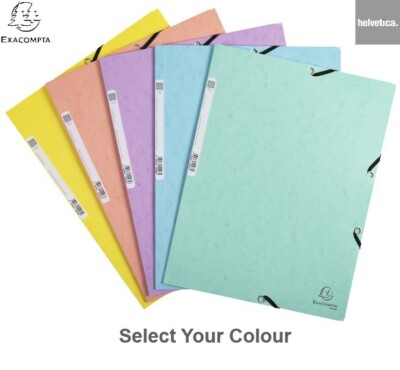 Paper File Straps A4 Document Folders Files Wallets Elastic Straps 3 Flaps (10-Pack ...