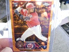 2023 Topps Chrome Sapphire Orange Israel Pineda RC #447 Nationals #12/25