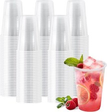 9oz Clear Plastic Cups Disposable for Party, Wedding Holiday, Events 200 Pack