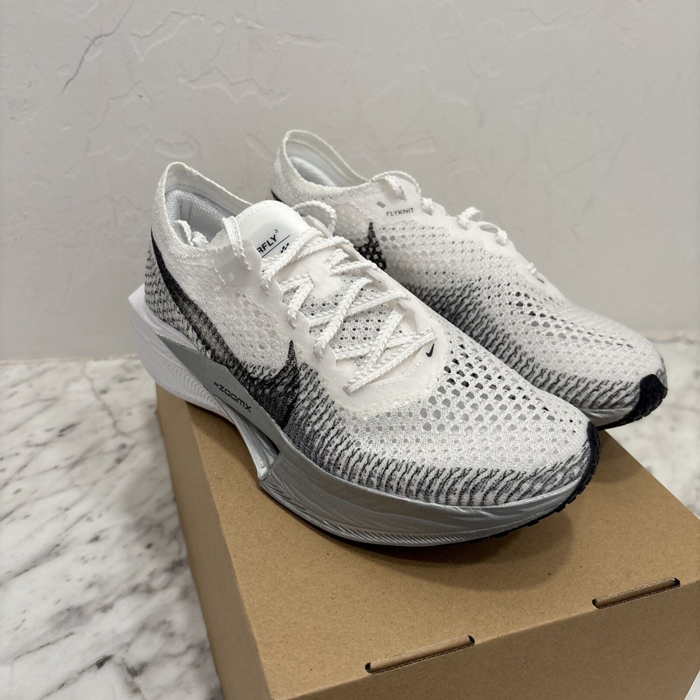 Nike ZoomX Vaporfly Next% 3 Running Shoes in White Particle Grey - Size 7W