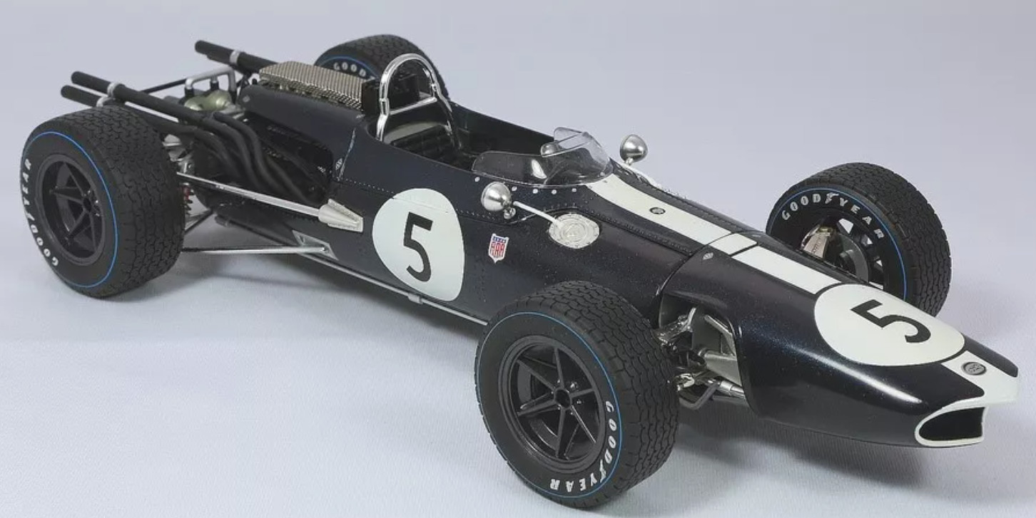 Ferrari Engine in 1967 Race Car w/Spoke Wheel Rims1:18SCALE CUSTOM METAL MODEL