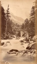 Switzerland Waterfall Stream Cascade old France Frith Photo 1870's