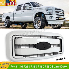 For 11-16 Ford F250 F350 Super Duty Lariat Style Oxford White Grille Bc3z-8200-a